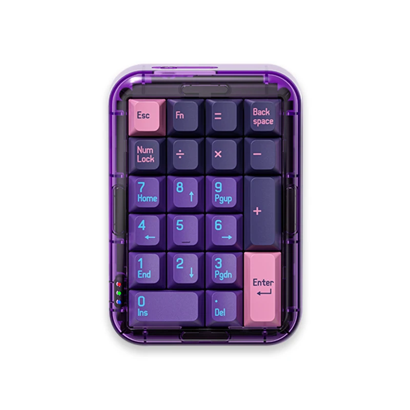 

MelGeek Mojopad Neon See-through RGB Hot-swap Bluetooth 2.4G Custom Programmable Numpad Gateron Pro Switch Mechanical Keyboard