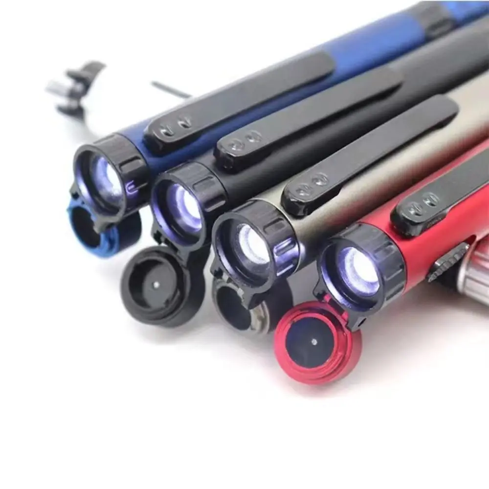 Multifunction Pen 6-In-1 Multi Function Pen Compass Ballpoint Pen Flashlight LED Light Mobile Phone Holder Screwdriver Outdoor Survival