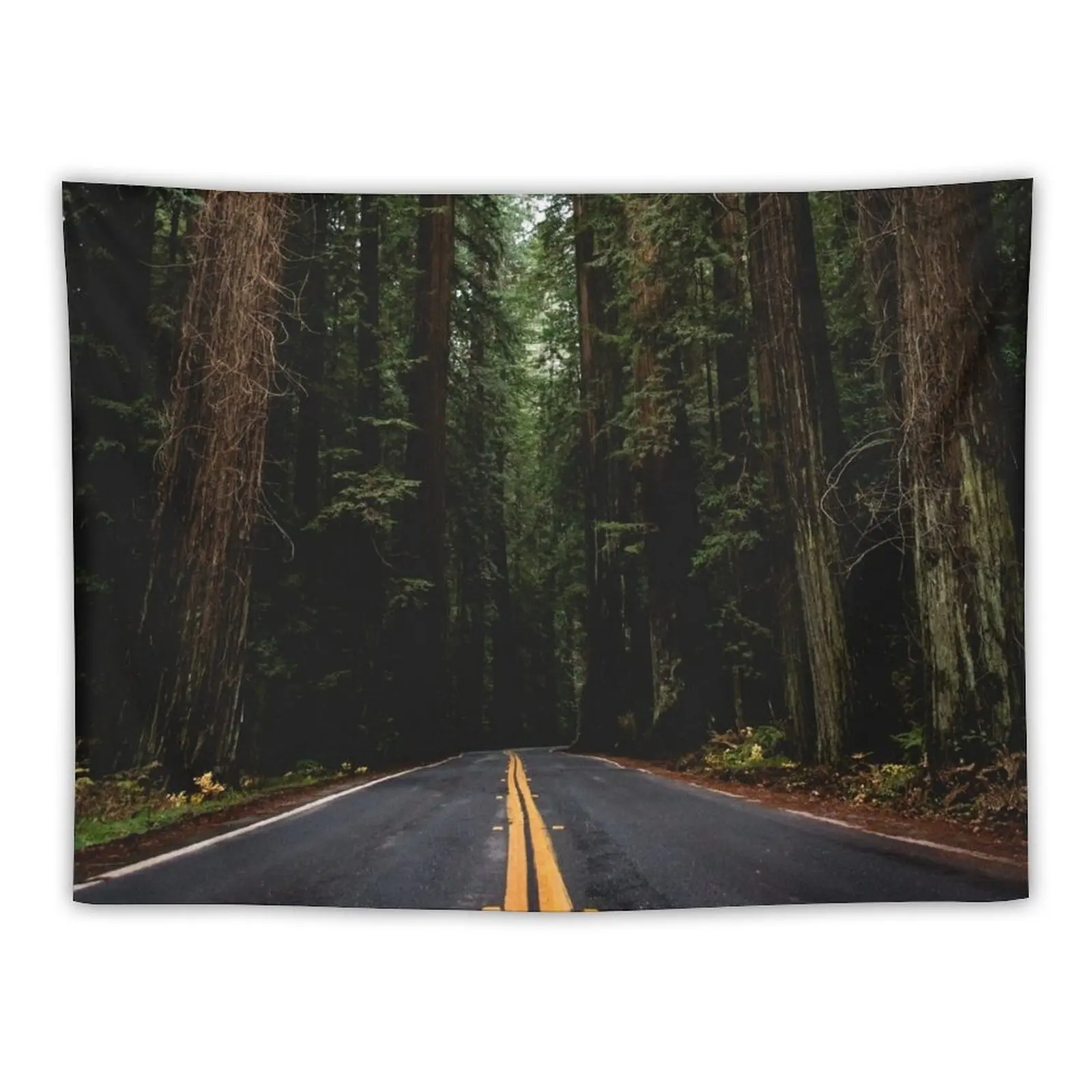In The Beginning - Wanderlust Forest Road Tapestry Carpet On The Wall Carpet Wall Bedroom Decor Tapestry