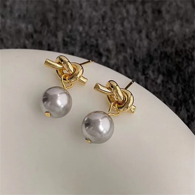Boucles d'oreilles en perles classiques simples et légères, mode sud-coréenne, cadeau de fête d'anniversaire, bijoux pour femmes, nouvelle collection 2023