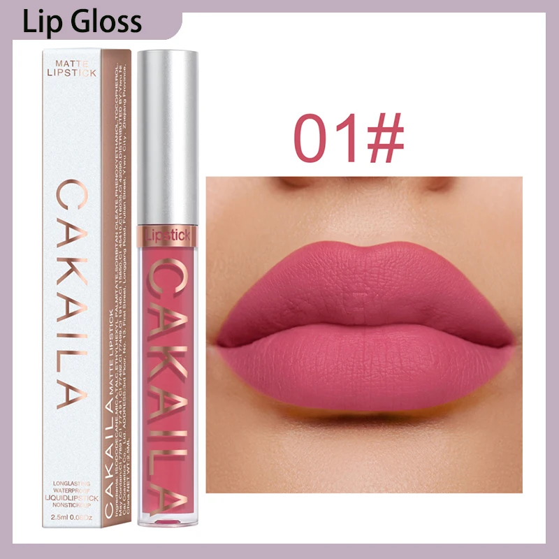 Cakaila 18 Colors Lip Gloss Matte Velvet Lipstick Long Lasting Nonmarking Sexy Waterproof