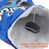 6 Halloween Gourmet Pattern Designs Cat Tunnel Toy, Cat Birthday Gift,Collapsible Interactive Cat Drill Bag Pet Toy 5