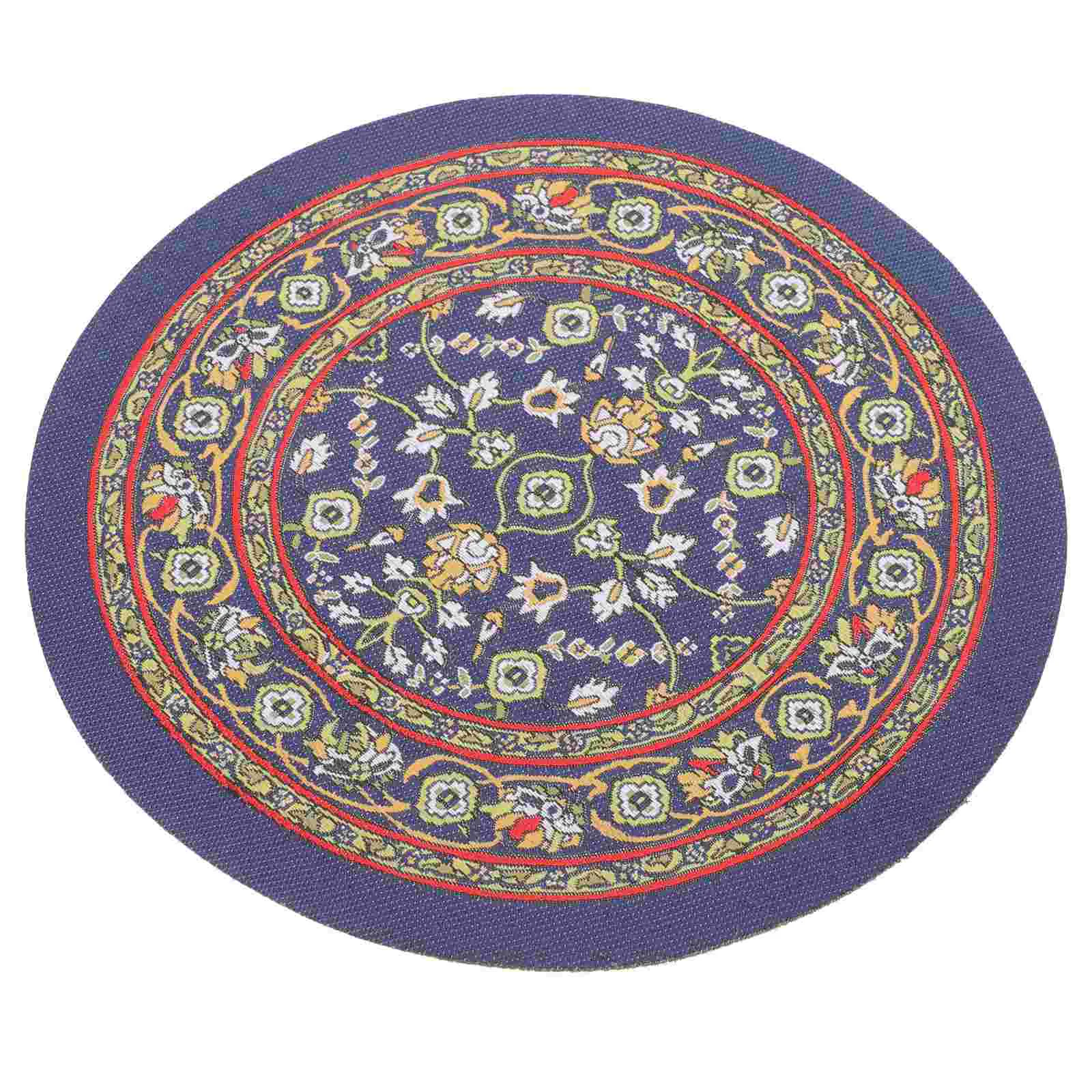 

Miniature Carpet 1:12 House Carpet Round Turkey Themed Carpet House Accessory