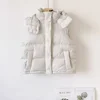 Lemon Wunder Puff Winter New Style Vertical Collar Down Jacket Vest Women's Short Commuting Casual Detachable Hooded Warm Jacket 1