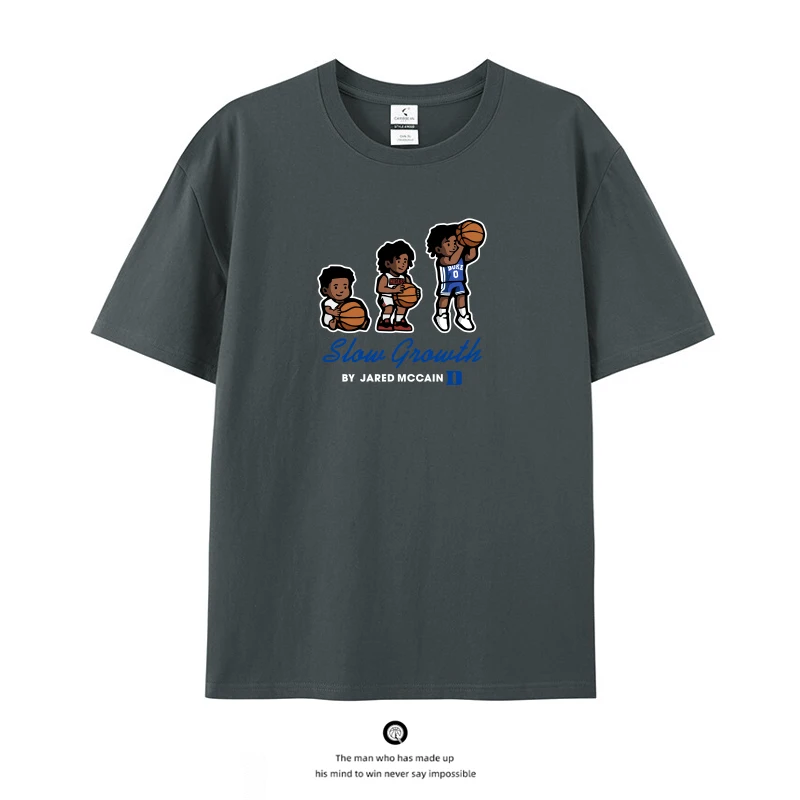 Jared McCain Duke Hand-painted Anime Men's and Women's T-shirt American Casual Basketball Crew Neck Short Sleeve 6