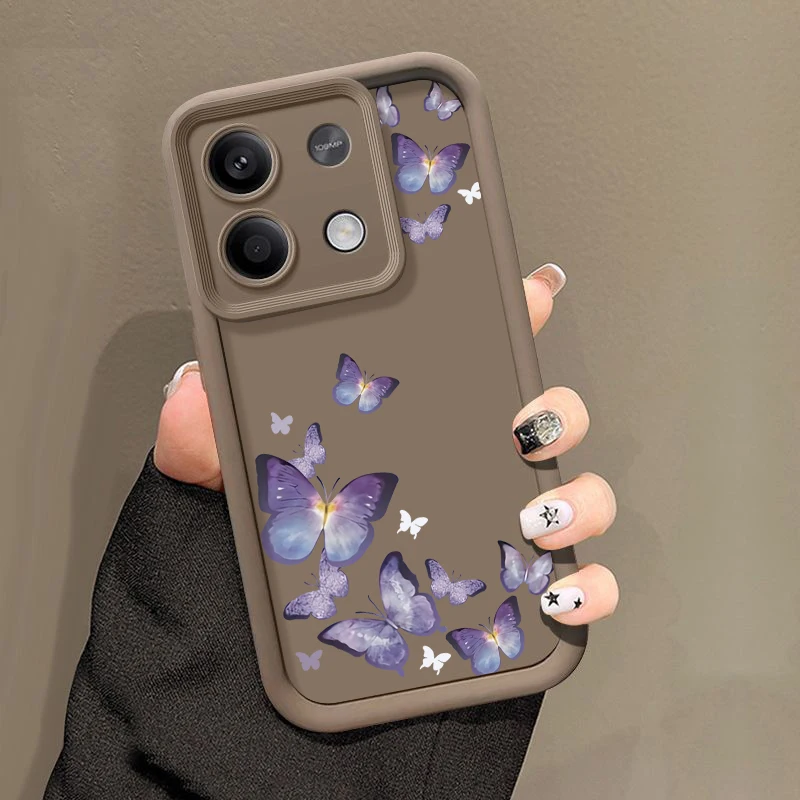 Luxury Purple Butterfly Shockproof Silicone Phone Case | Elegant Protective Cover