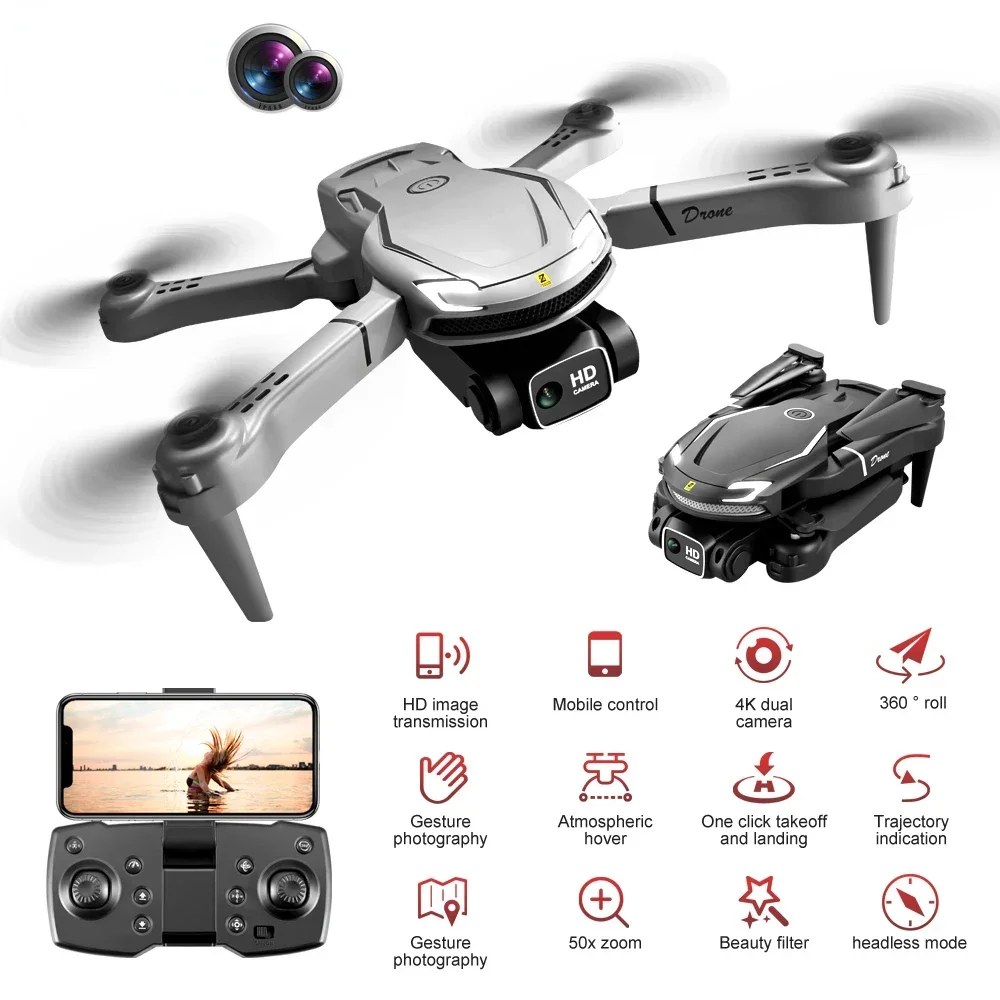 V88 Mini Drone 8K HD Camera 4K Remote APP Control Obstacle Avoidance Aerial Photography Foldable Quadcopter Parking Apron drone quadcopter
