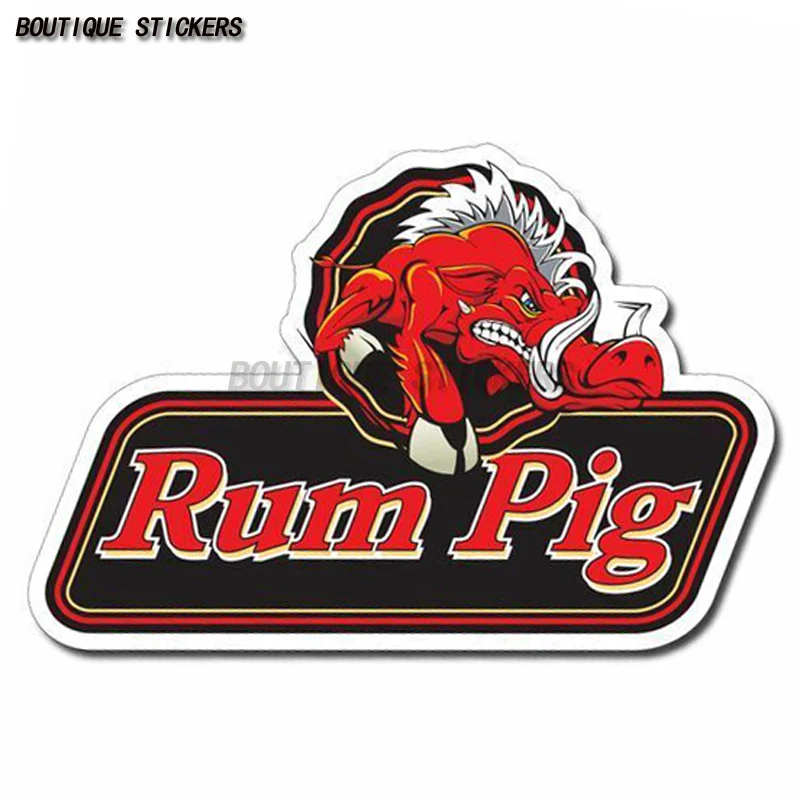 Rum Pig Car Sticker - Bundaberg Bundy Funny Beer Mancave Straya Stick Adesivo Creativo Decalcomania In Polietilene Impermeabile
