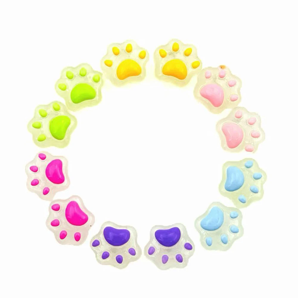 12-teiliges niedliches Schuh-Charm-Set aus Kunstharz, Cartoon-Nachtlicht, Kätzchen-Klaue, Schuhdekorationen, Schnalle für Sandalen, Clogs, DIY-Zubehör, Geschenk – Detail 8