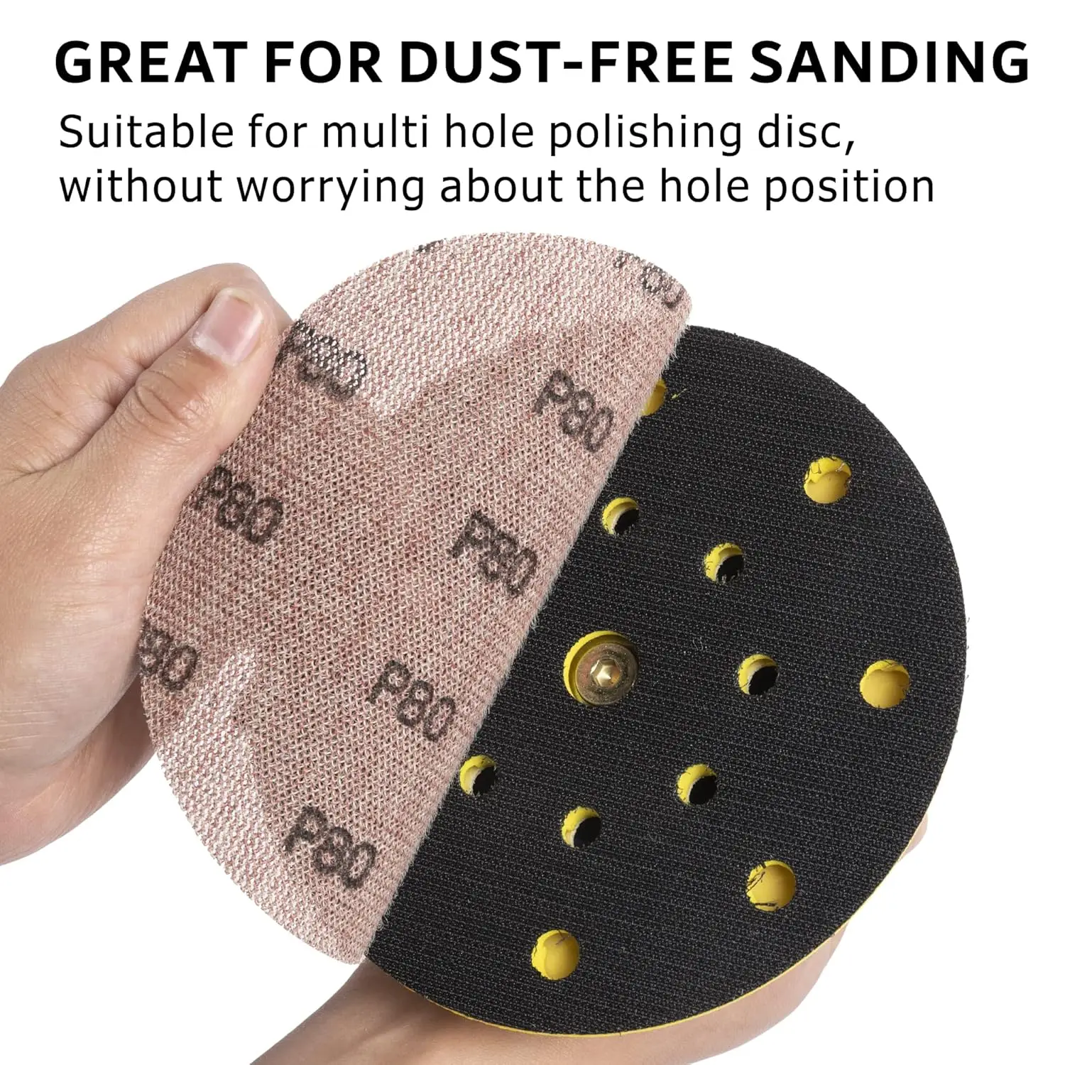 Mesh sanding discs 10Pcs 4/5/6/7inch Hook&Loop Abrasive Dust Free Disc Anti-Blocking Sharp Grinding Sandpaper for Wood Furniture