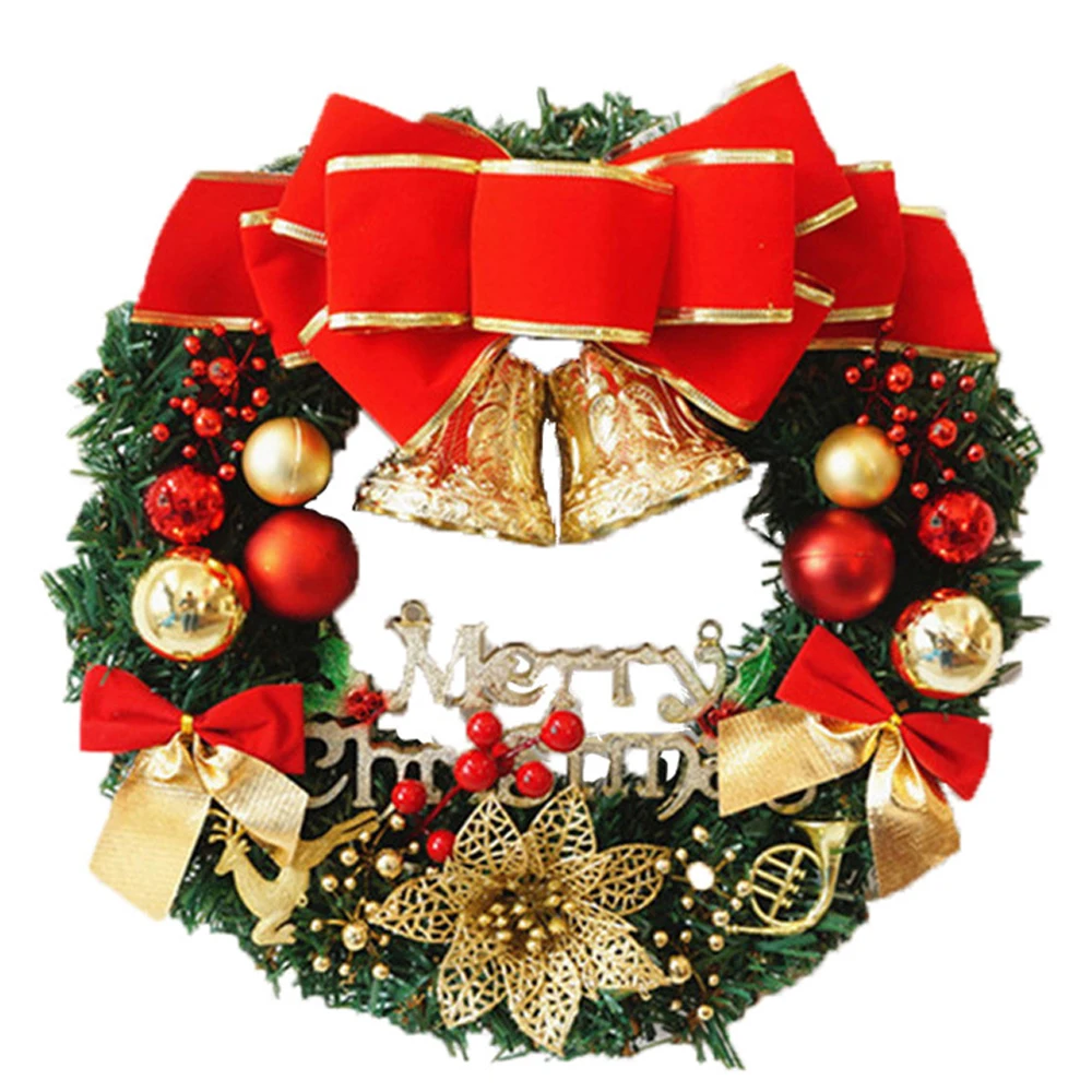 

Christmas Wreath Decoration Door Wall Hanging Pendant Xmas Tree DIY Garlands Vine Rings Rattans Ornaments New Year Festive Party