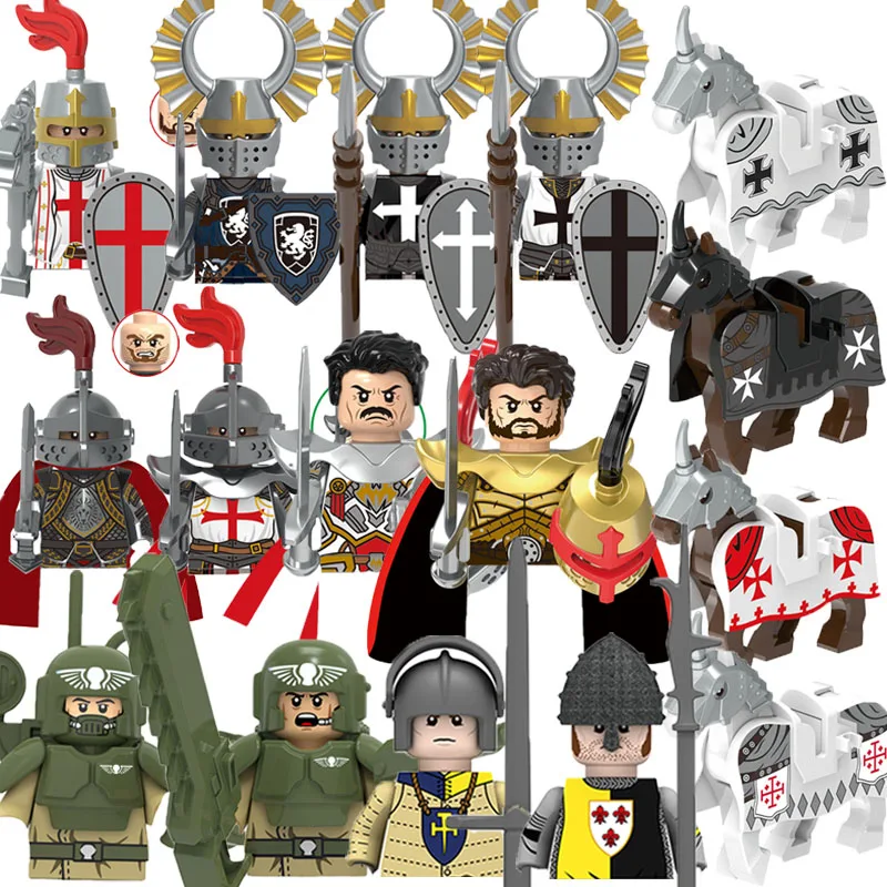 

Military Building Blocks Solider Figures Gifts Toys Gifts Medieval Lion Heart Hospital Teutonic Knight The War of Roses Horse