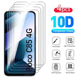 4 - Pack Tempered Glass Screen Protector - Edge - to - Edge Protective Film Cover for PocoC85 4G Global (4PCS)