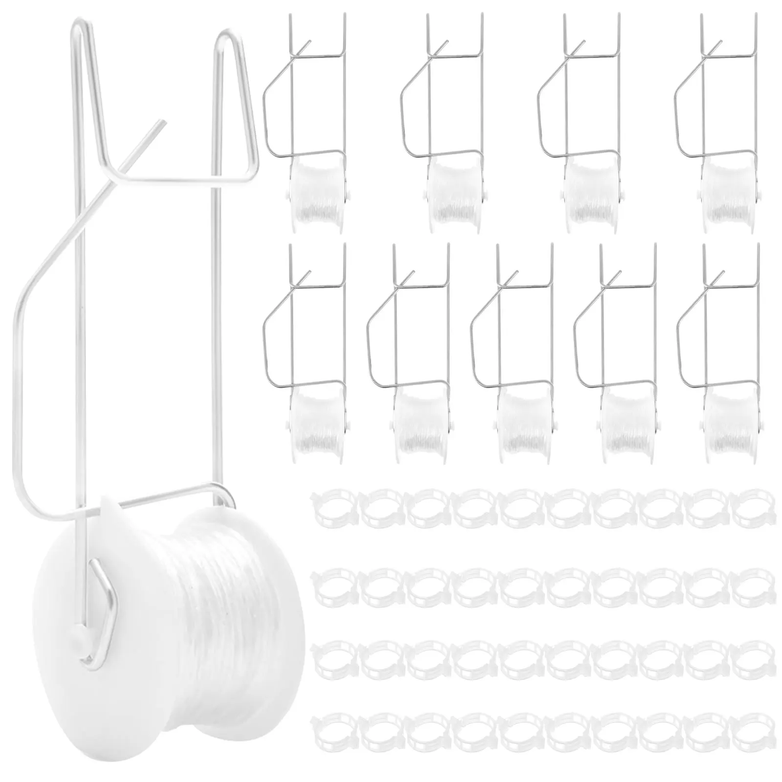 10pcs Tomato Trellis Roller Hook Vine Crop Greenhouse Garden Flower Plant Strong Load Bearing Space Saving Heat Resistant