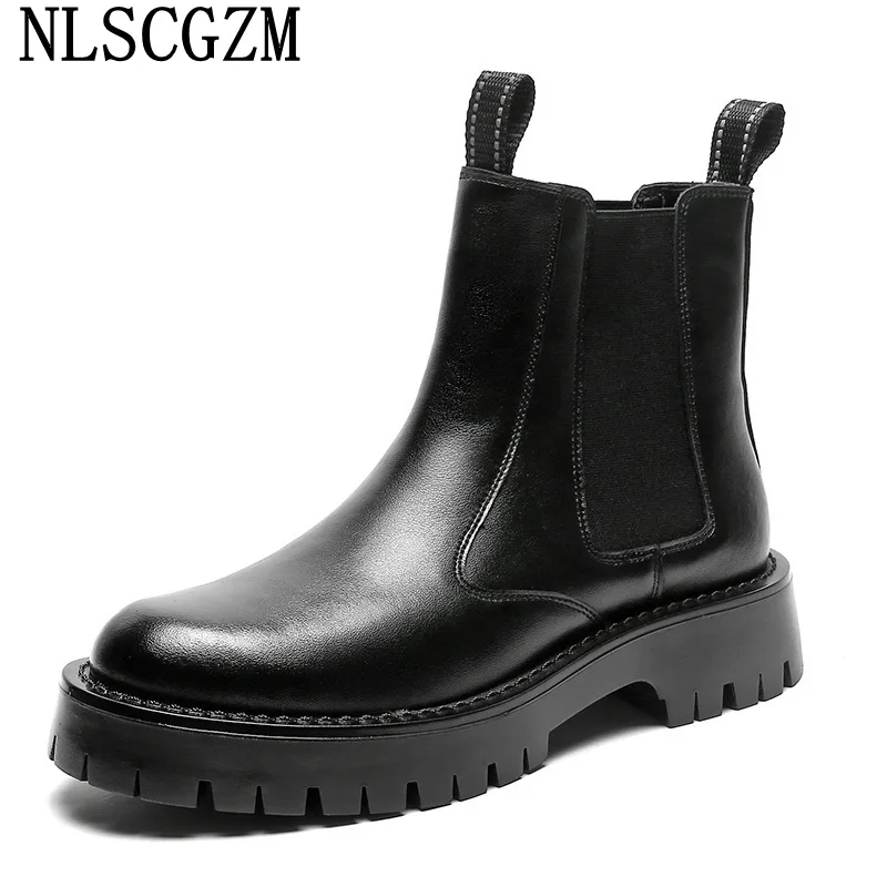 

Chelsea Boots Ankle Boots Men Casuales Snow Boots Men Casuales Winter Shoes for Men Leather Casual Shoes бона кроссовки мужские