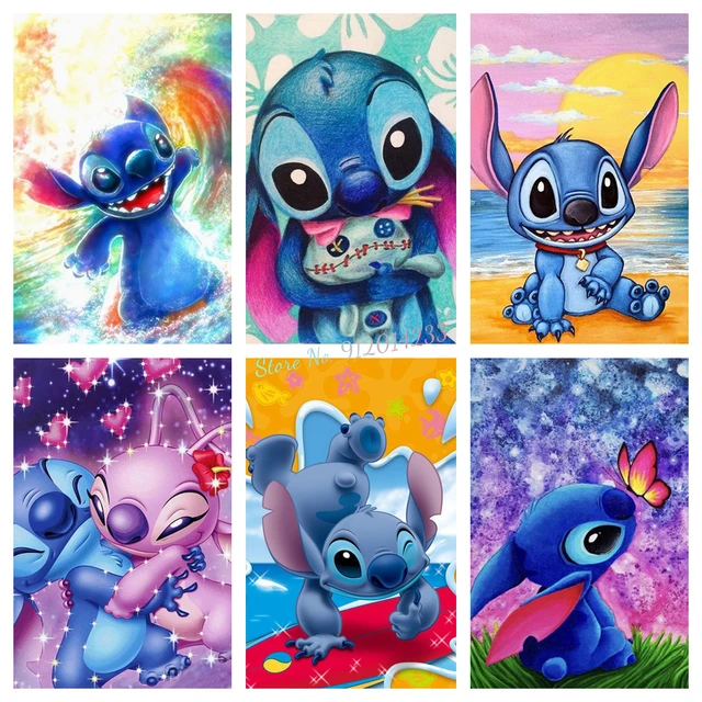 Disney Stitch Diamond Painting  Lilo Stitch Diamond Embroidery - Disney  Cartoon - Aliexpress