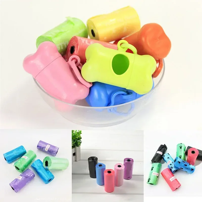 Pet accessories dog poop bag holder pet waste bag dispenser dog poop picking bag garbage distribution cleaning supply cute bone-shaped pet trash box toilet picker