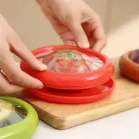 Reusable Fruit Preservation Box Silicone Film Food Box Sealed Mini Refrigerator for Storage Vegetable Avocado Lemon Storage Box 2