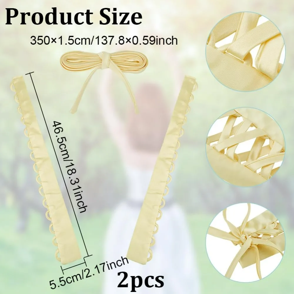 GORGECRAFT Abito da Sposa Cerniera di Ricambio Corsetto Regolabile Lacci di Ricambio Abito Corsetto Kit Estensione della Cerniera Kit Corsetto in Raso Passanti per Corsetto da Sposa Abito(Nero