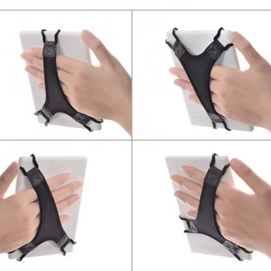태블릿 핸드 그립 스트랩 홀더 9-10인치 킨들 태블릿 PC용 범용 미끄럼 방지 핑거 슬링 밴드 핸들 스탠드 스티커
