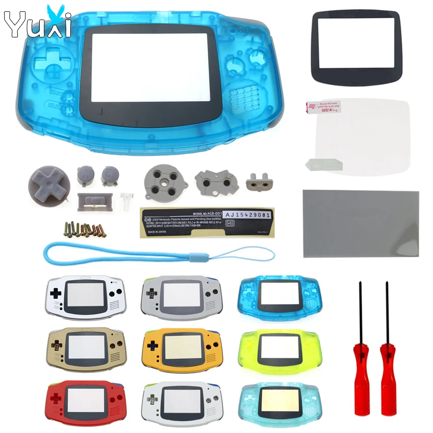 

YuXi New Full Housing Shell for Gameboy Advance Shell Hard Case With Screen Lens Replacement for GBA Console Housing