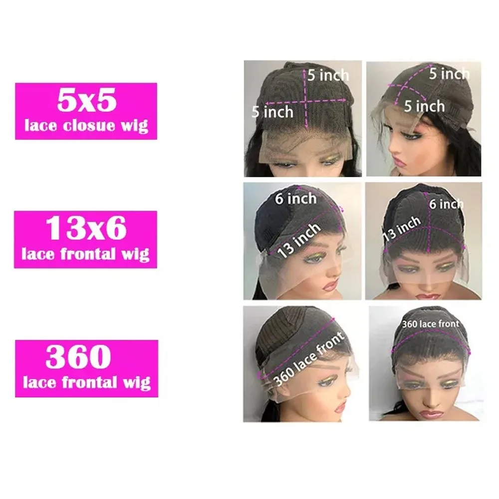 36 38 Inch 13x6 HD Transparent Bone Straight Lace Frontal Wigs 5x5 Glueless Wear and Go Human Hair Wig 200 Density for Women 6