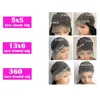 36 38 Inch 13x6 HD Transparent Bone Straight Lace Frontal Wigs 5x5 Glueless Wear and Go Human Hair Wig 200 Density for Women 6
