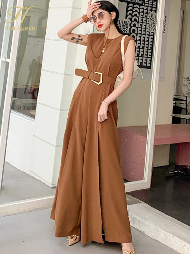 Shalonda Mono Elegante sin Mangas con Lazo
