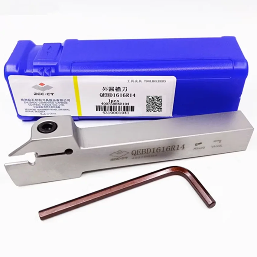 Qebd1212R14/Qebd1212L14/Qebd1616R04/Qebd1616R14 Zcc.Ct Cutting Grooving Tools External Turning Tool For 2.00Mm Inserts 1Pcs/Box