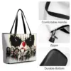 Halloween Horror Team Friends Handbags Jason Voorhees College Tote Bag Cool Shoulder Bag Print Handle PU Leather Shopper Bags 3