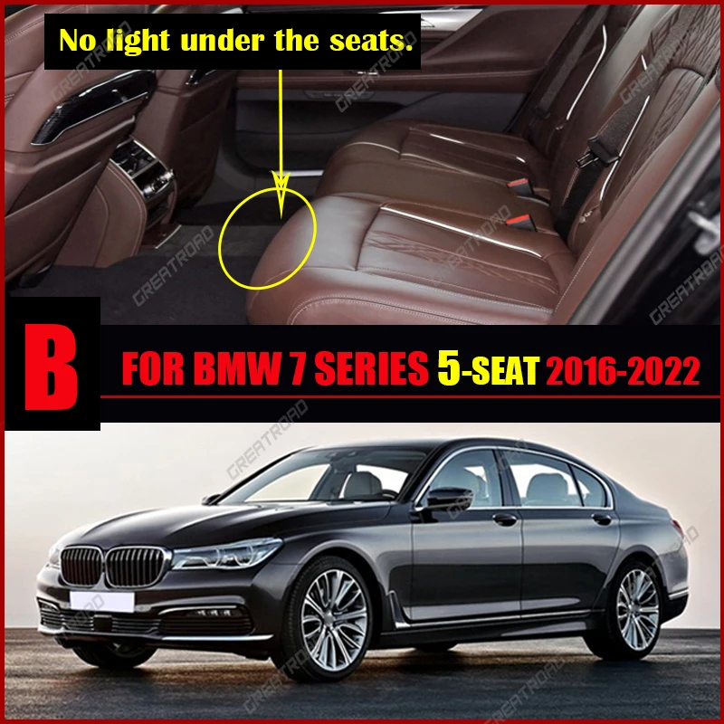 BMW 7 시리즈 용 자동차 바닥 매트 (5 인승) 2016 2017 2018 2019 맞춤형 자동 발 패드 자동차 카펫 커버