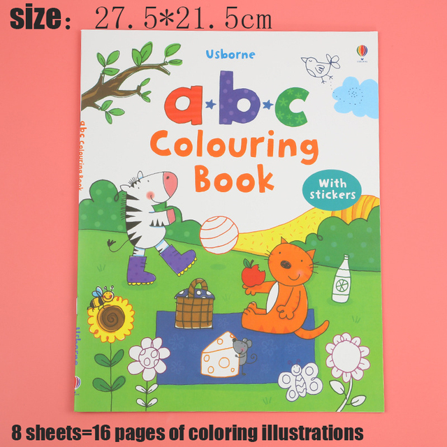 Cartoon early education cognitive funny stickers enlightenment textbook book puzzle children's digital coloring book WYW