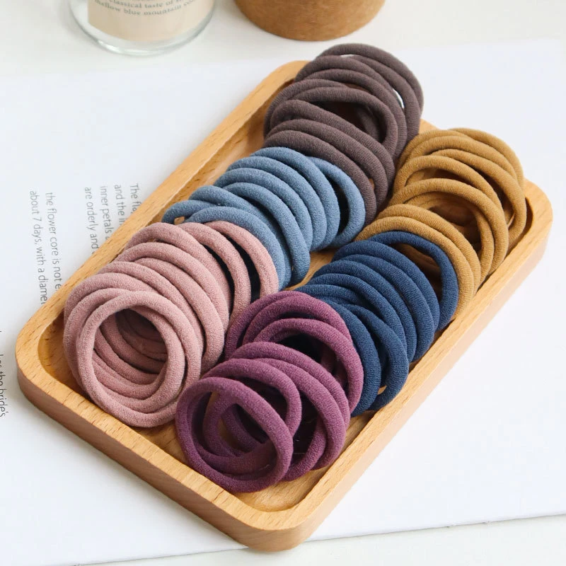 cool baby accessories 50pcs Girls Solid Color Big Rubber Band Ponytail Holder Gum Headwear Elastic Hair Bands Korean Girl Hair Accessories Ornaments accessoriesbaby easter 