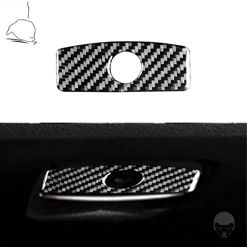

For BMW 1 Series E81 E82 E87 E88 2008-2013 Carbon Fiber Stickers Glove Box Handle Trim Car Styling Decoration Accessories Black