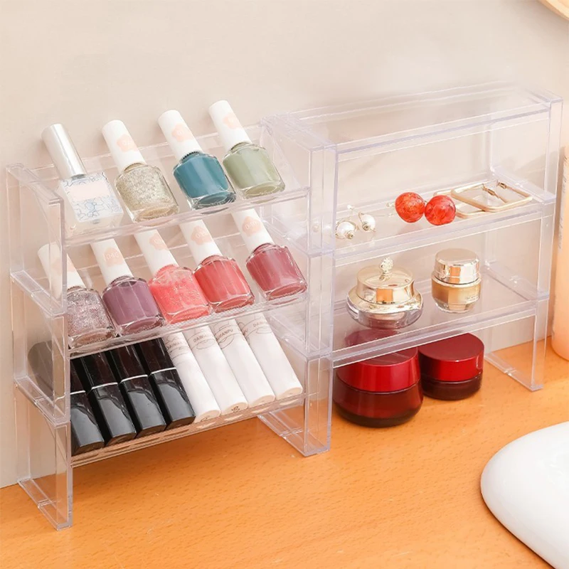 Multifunction Clear Nail Polish Rack Cosmetic Display Stand Holder ...