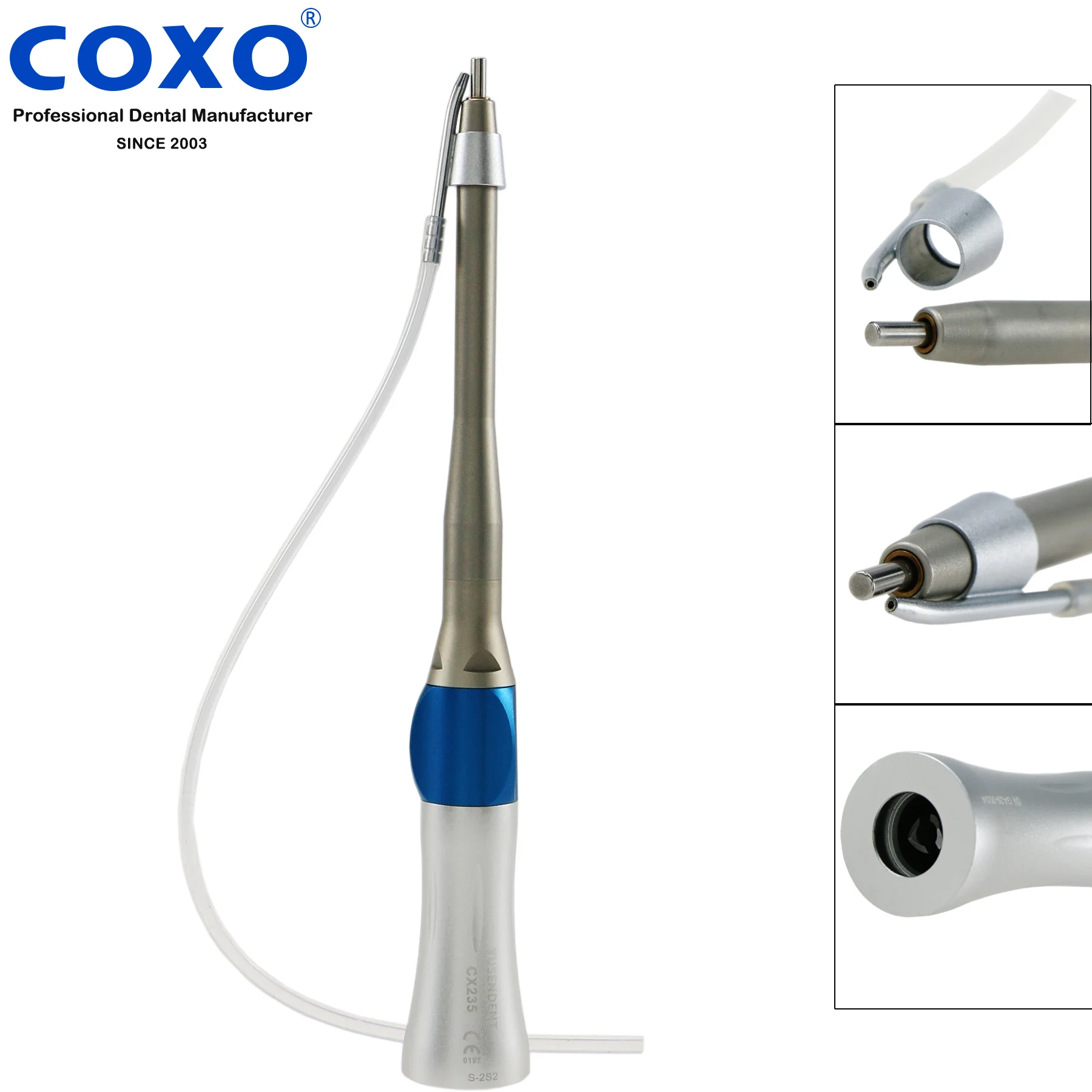 

CX235-2S2 COXO Yusendent Dental Micro Surgery Angle 1:1 Straight Handpiece