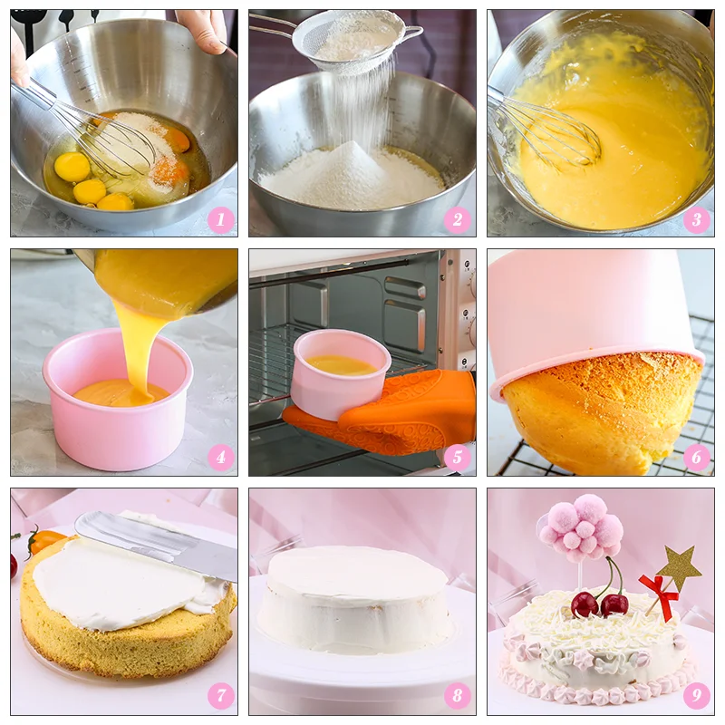 4 6 8 10 Inch Round Cake Silicone Cheesecake Pan Baking Forms For Pastry  Accessories Tools