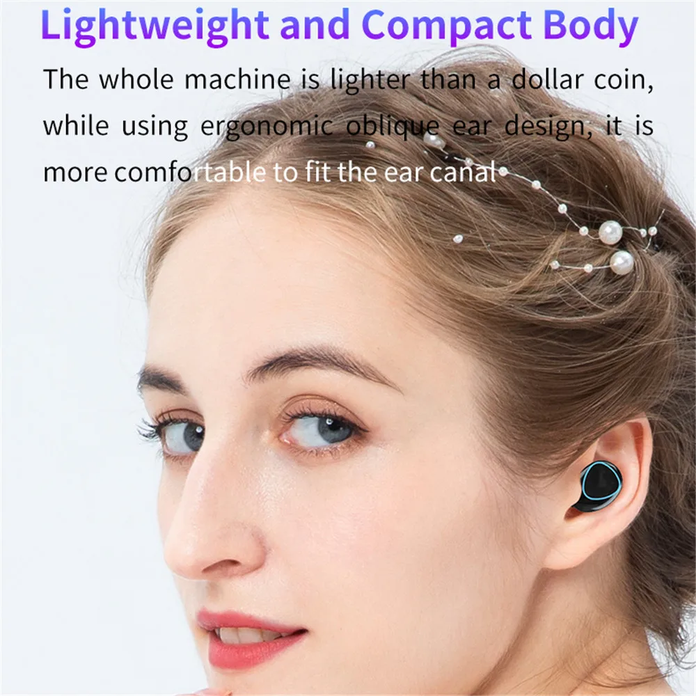 M10 Wireless Headphone Bluetooth Earphones Waterproof Earpieces Sport Earbuds For Huawei iPhone OPPO Xiaomi TWS Music Headset 2