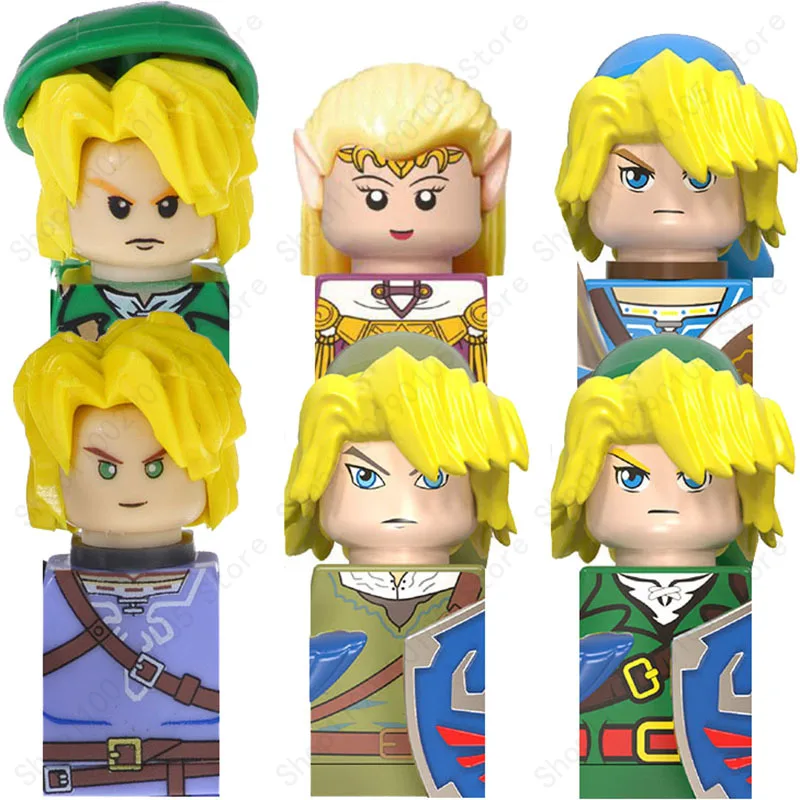 6 Style Mini Action Figure The Legend Of Zeldaed Building Block Princess Zelda Link Wm6053 Kf2025 Bricks