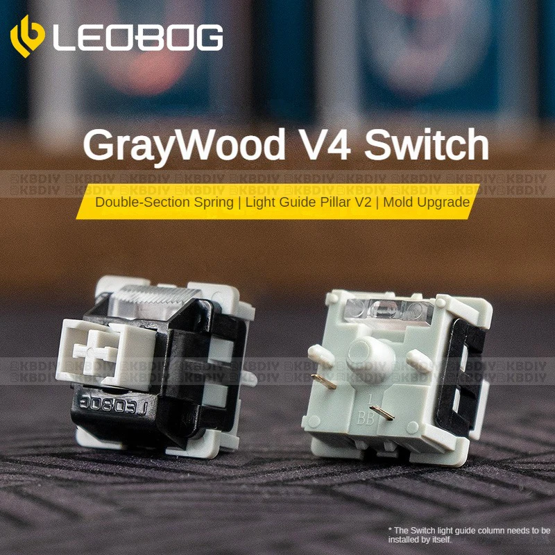 Leobog-linear Pom Hifi Switches Custom Kit Teclado Mecânico Faça Você Mesmo Gaming Acessórios Gmk67 Graywood v4 v3 Pin 5pin