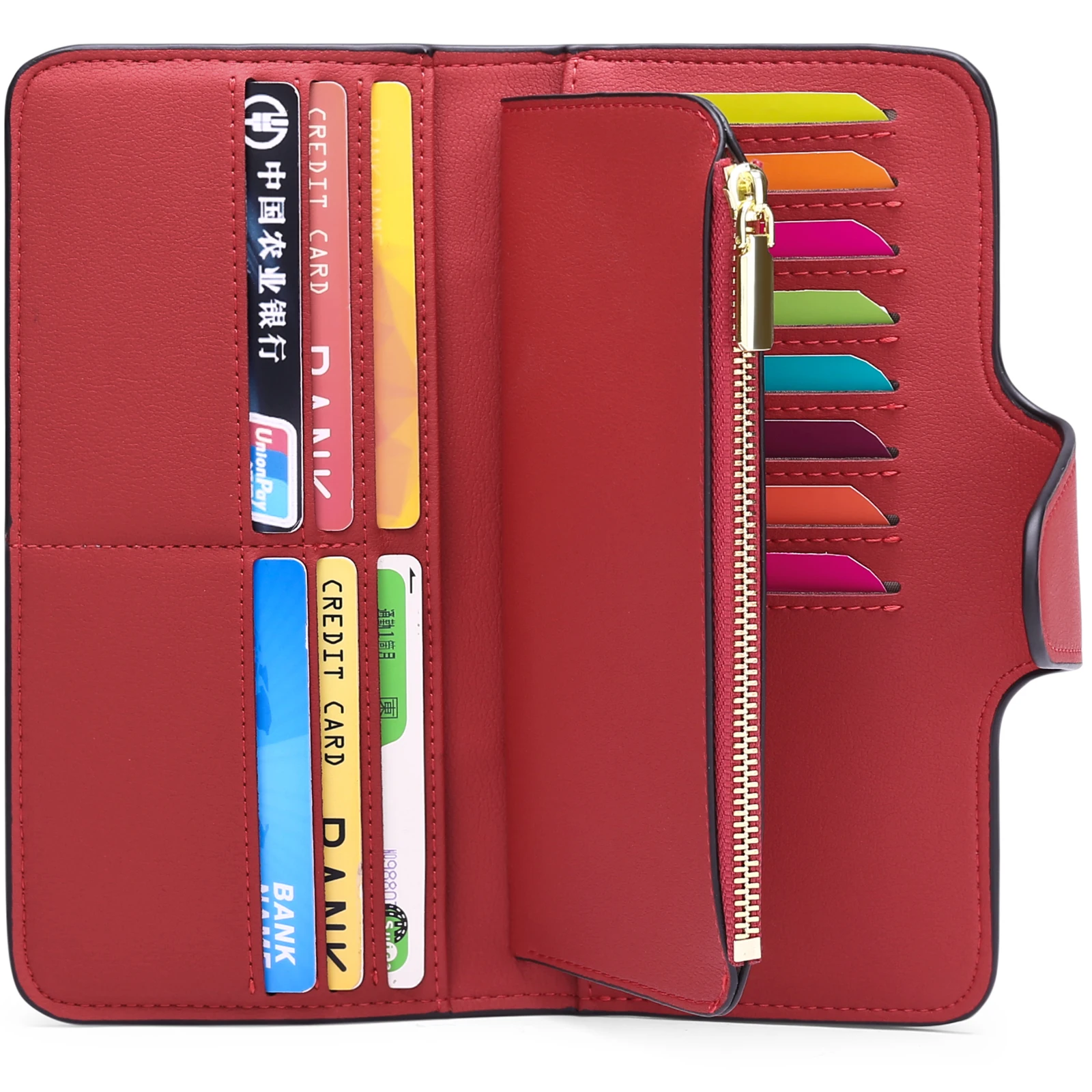 PU Leather Women Long Wallets with Large Capacity Fashion Coin Purses Hasp Clutch ID Credit Card Holder Money Bag Clip Handbag