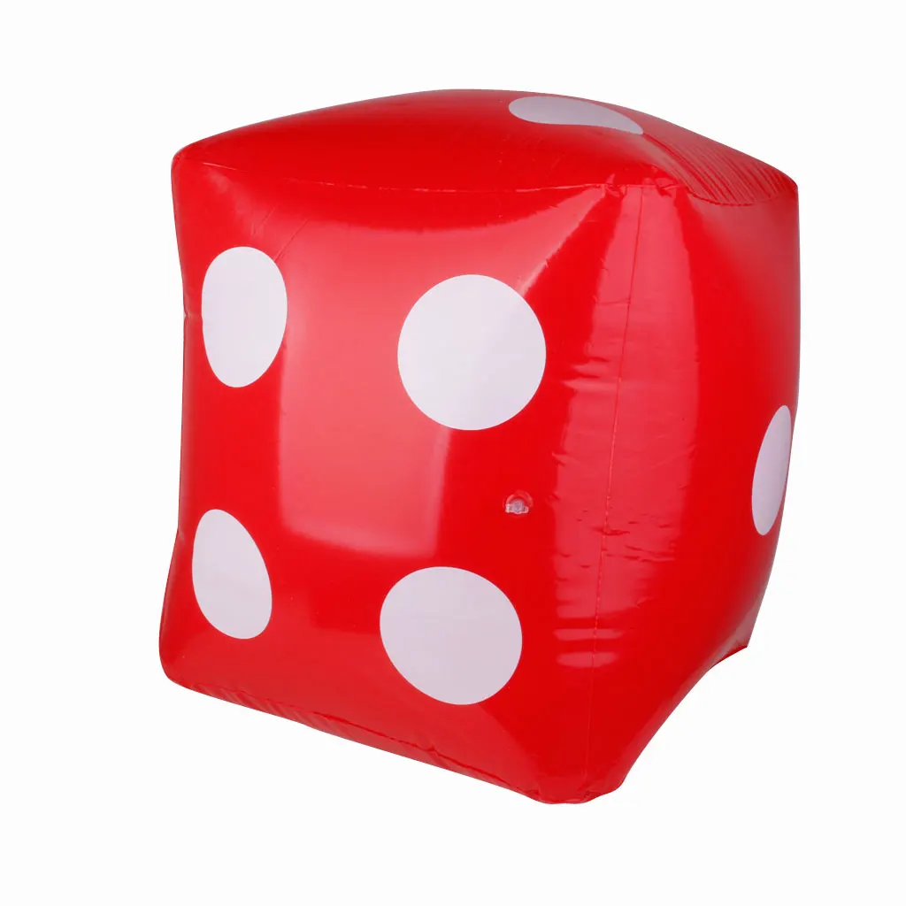 PVC Inflatable Dice Toys Large Funny Dices Party Games Prop Children Kids Toy Gift for Pool Beach Toy 60x60cm