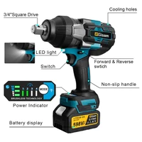 Gismis 3100N.M clé à chocs électrique sans brosse à couple élevé 3/4 pouces clé électrique sans fil outils pour Makita 18V batterie broche 3