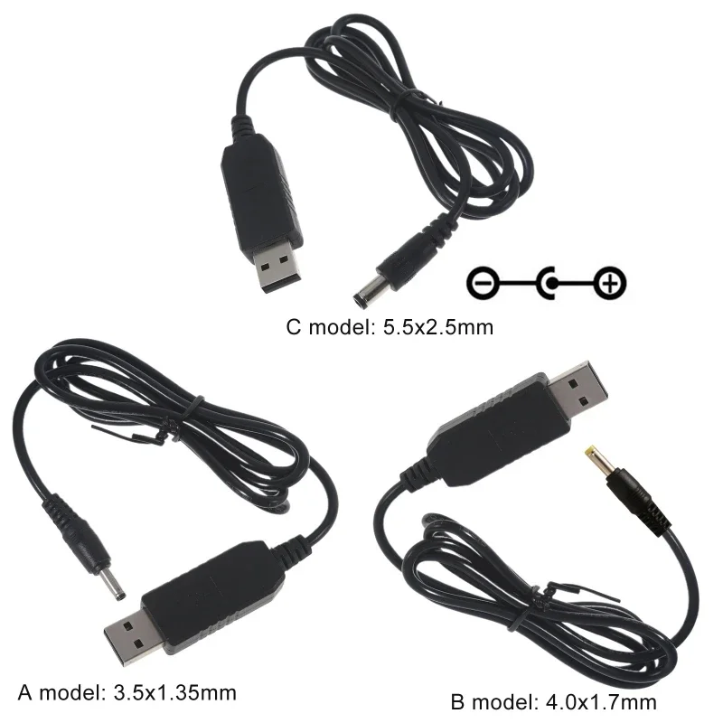 

QC3.0 USB до 3,5/4,4/5,5 мм 12 В 1,5 А, повышающий преобразователь, кабель питания для Wi-Fi роутера, динамик, камера, лампа,