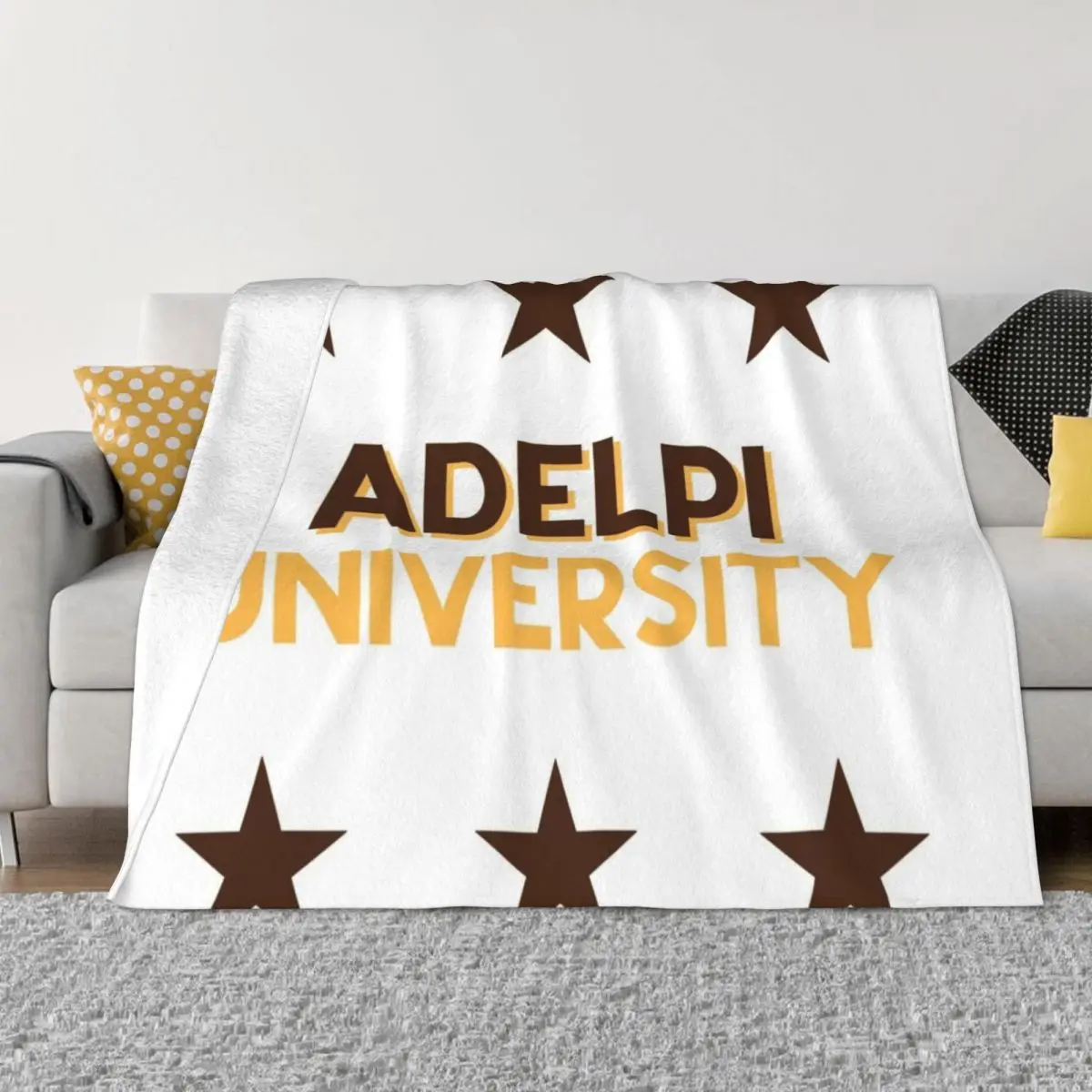 Adelphi University Throw Coperta Da Campeggio Cute Plaid Weighted Fluffys Grandi Coperte
