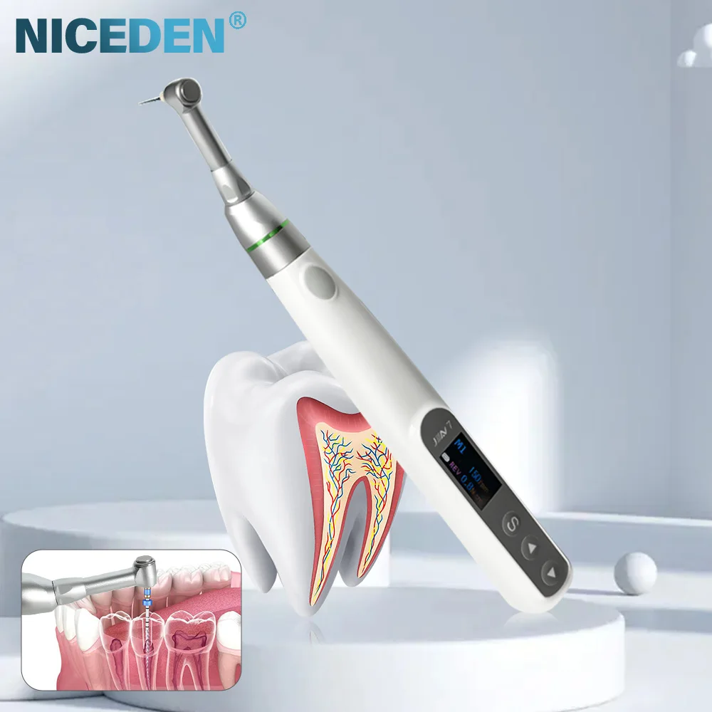 

10 Working Modes Dental Endo Motor 16:1 Reduction Contra Angle Endodontic Treatment Root Canal Therapy Wireless