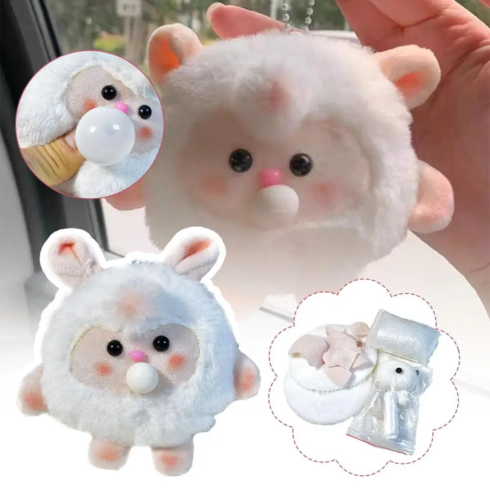 

Handmade Squeaky DIY Doll Spitting Bubble Sheep Cute Plush Pendant Material Package For Girlfriend Cute Plush Interesting G A4A1