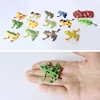 12pcs Mini Frogs,1 Grass and 1 stone Toy Set Small Realistic Frog Toy Decorations Frogs Rain Forest Lifelike Art Lawn decoration 6