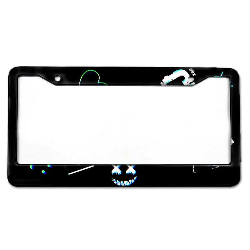 Sleek Chrome License Plate Frame - Universal Fit, Durable Black Finish