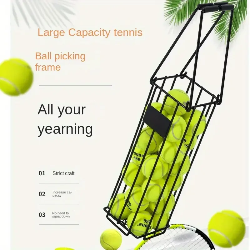 Collecteur De Balles De Tennis Portable, Panier De Balle De
